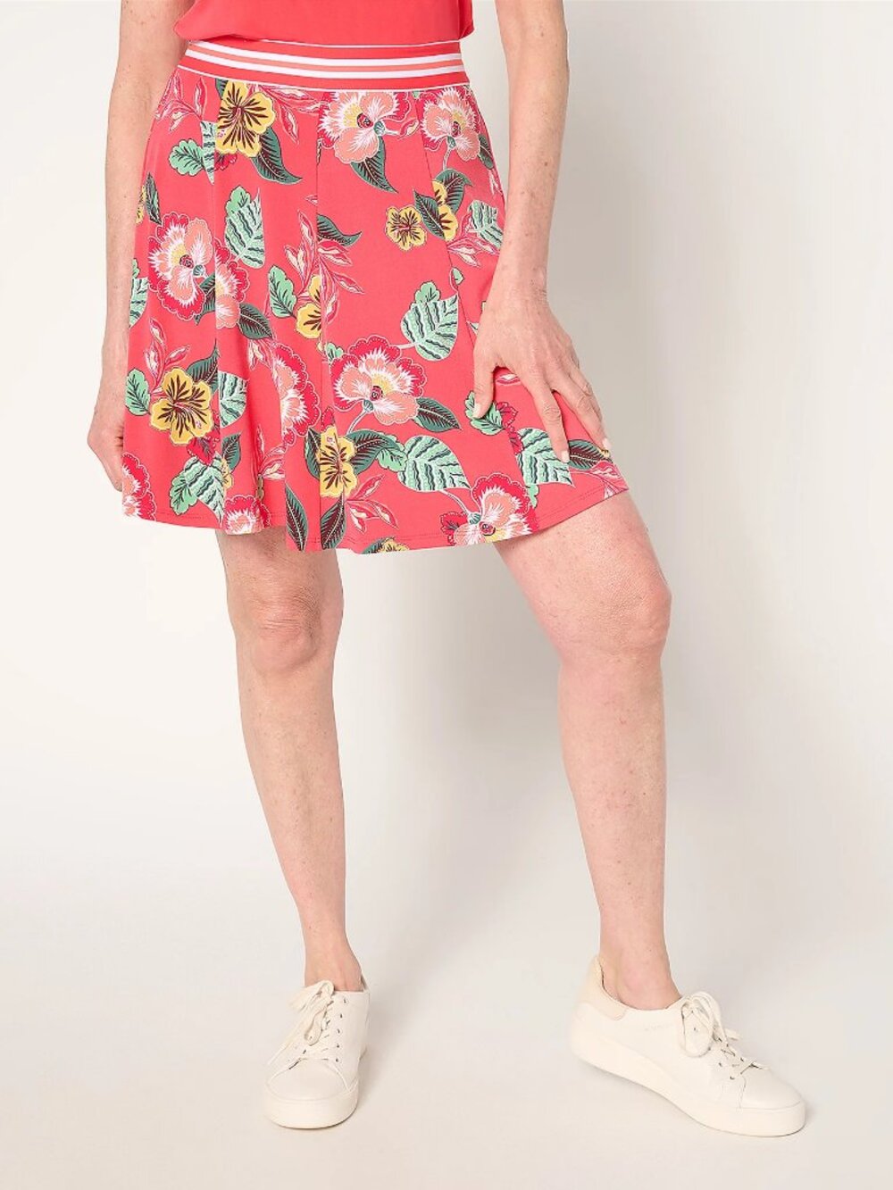 Susan Graver Courtside Social Regular Liquid Knit 8-Gore Skort